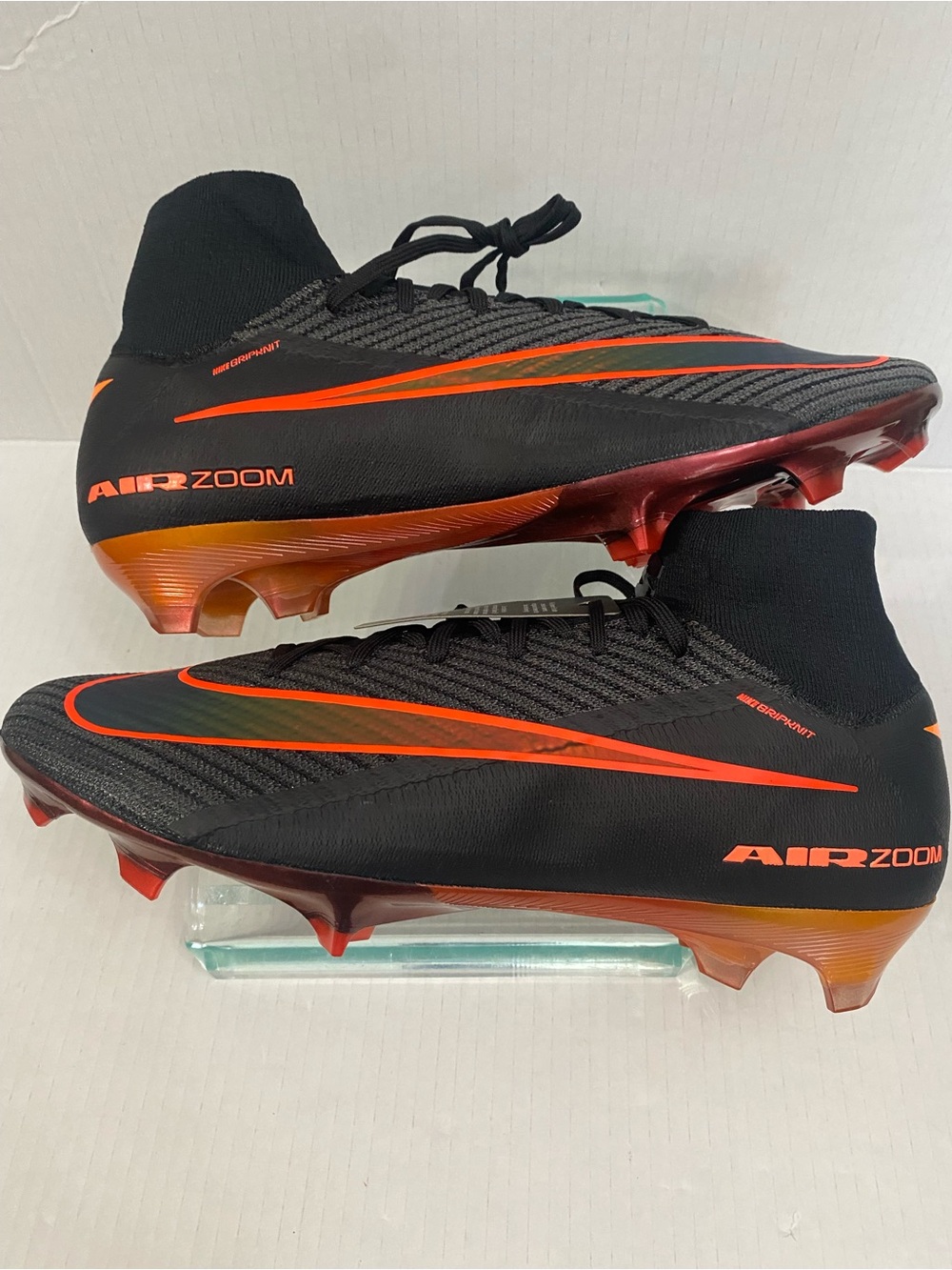 Nike Men’s Air Zoom Black with Orange Soccer Cleats Elite Superfly